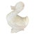 Italian Alabaster Sculptural Bird, Hand Carved Stone Duck, Organic Modern Neutral Decor Object For Sale