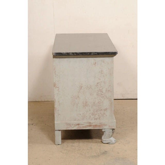 Cream French Neoclassic Marble Top Chest, 19th Century For Sale - Image 8 of 11