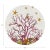 Coastal Coral Reef Vegan Leather Round Pebble Placemat, White Pink, Set of 4 For Sale - Image 3 of 5