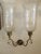 1920s George III Style Pair of Crafted Brass Wall Sconces With Glass Hurricanes - a Pair For Sale - Image 9 of 10