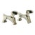 Late 20th Century Pair of Art Deco Style Chrome Finish Dog Sculptures in the Manner of E. Nokolsky For Sale
