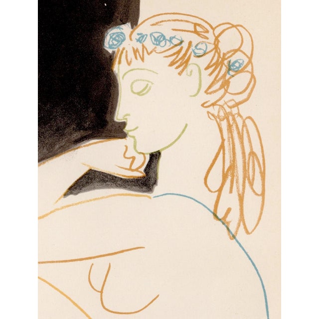 1950s Pablo Picasso, Old Man and Young Woman (Self Portrait with a Nude Girl), Lithograph, 1954 For Sale - Image 5 of 8