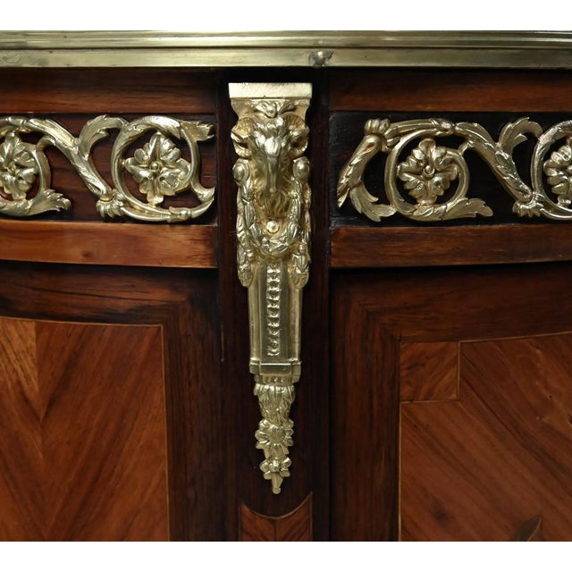 Small Mid-19th Century Louis XVI Marquetry Parlor Cabinet For Sale - Image 10 of 18