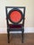 Hollywood Regency Ebonized Armchair With Bold Fabric For Sale - Image 4 of 12