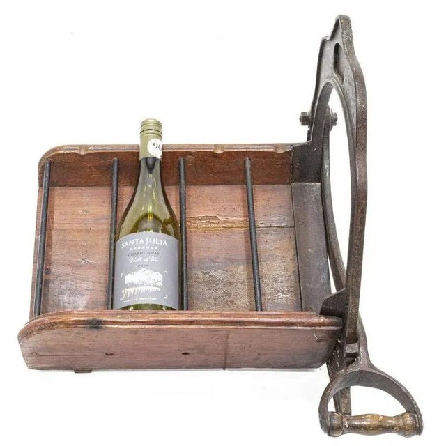 19th Century Bakery Bread Cutter Turned Countertop Wine Bottle Rack For Sale - Image 9 of 11