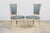 Wood Antique French Louis XVI Style Painted Dining Chairs in French Blue - Set of 4 For Sale - Image 7 of 18
