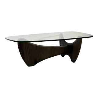 Room & Board Sanders Glass + Wood Coffee Table For Sale