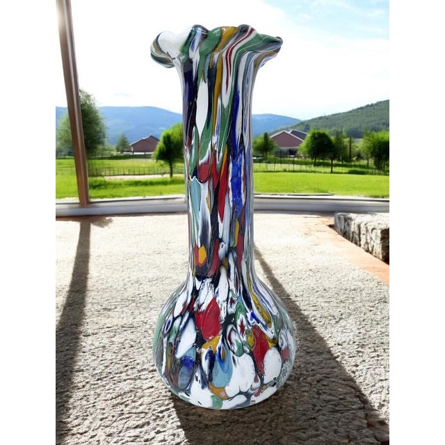 Murano Vase with Multi-Flowered Murrine For Sale - Image 14 of 15