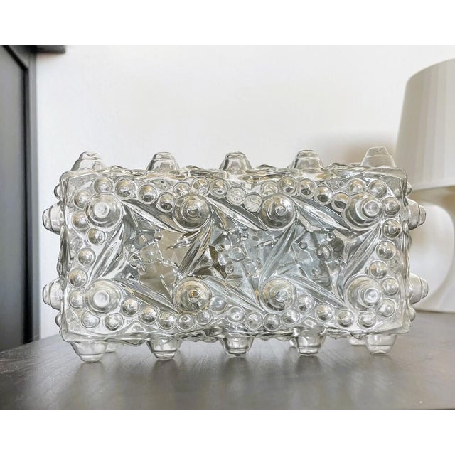 Mid-Century Modern Rectangular Clear Bubble Glass Wall Light, 1970s For Sale - Image 3 of 12