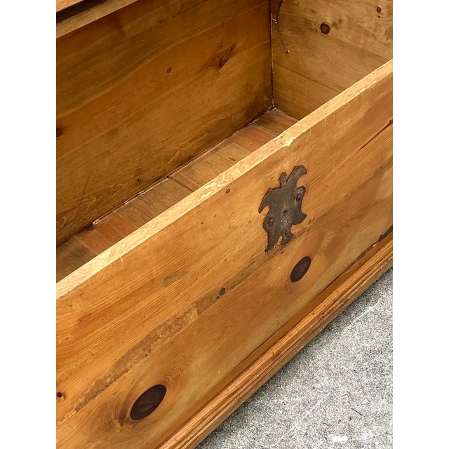 Chocolate Vintage Rustic Wood Storage Coffee Table For Sale - Image 8 of 12