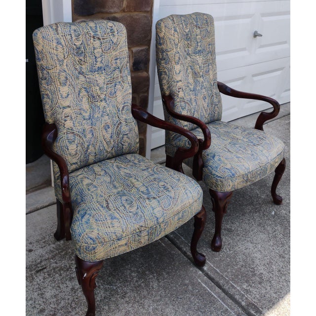 1960s Queen Anne style Armchairs by Ethan Allen For Sale - Image 9 of 12