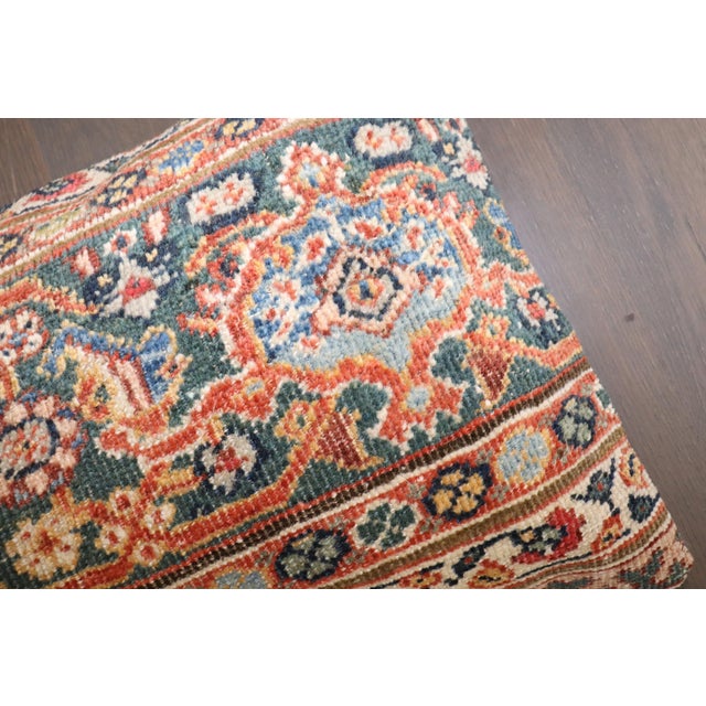 Antique Zabihi Collection Persian Sultanabad Mahal Large Pillow - 1'4" x 1'11" For Sale - Image 4 of 4