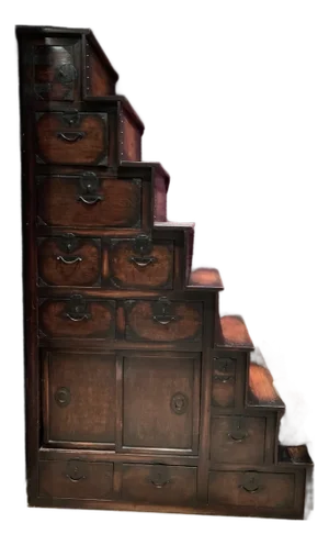 Early 20th Century Antique Japanese Step Tansu