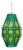 Late 20th Century Felipe Derflingher Art Glass Pendant Light Fixture with Green and Yellow Tones For Sale
