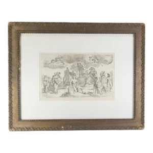 17th Century French Copper Engraving Print by Francis Perrier