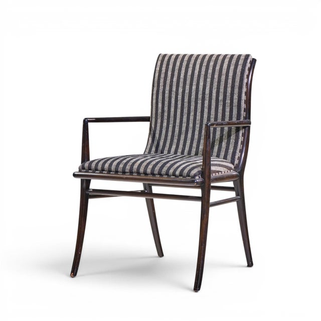 Robsjohn Gibbings for Widdicomb Mid Century Ebonized Walnut Dining Chairs - Set of 6 For Sale - Image 12 of 17