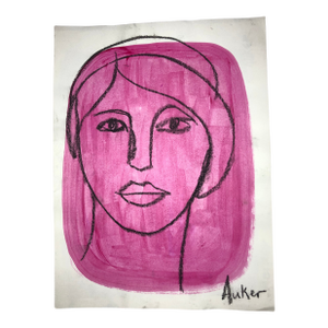 Hera, Contemporary Original Oil Pastel and Acrylic Paint on Paper by Auker