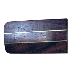 1970s Modernist Money Clip Wood and Brass