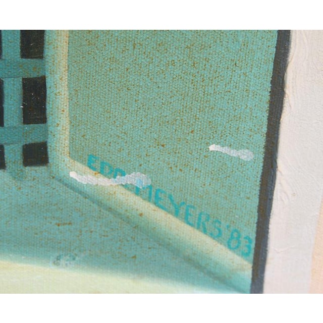 A Kiss by Edd Meyers, American Date: 1983 Oil on Canvas, signed l.c. Size: 45 in. x 57 in. (114.3 cm x 144.78 cm)