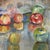 1980’s original impressionist stacks of apples still life watercolor painting on uneven edge paper. Image measures 15x11...