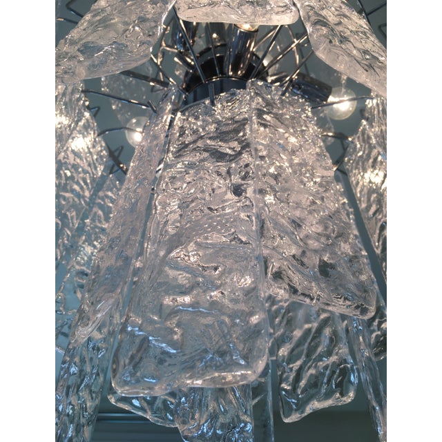 Italian Sputnik Murano Glass "Hammer Listelli" Chandelier For Sale - Image 10 of 13