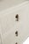 Wood Matthew Izzo Home Pascal Antique White Matte Lacquer Three Drawer Chest With Brass Drawer Pulls For Sale - Image 7 of 7