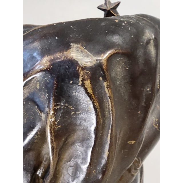 Antique French Art Nouveau Bronze Sculpture of a Woman Signed H. Levasseur (Rl) For Sale - Image 12 of 12