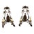 Antique Iron Wrought Sconces With Glass Fruits and Grape Clusyers - Pair For Sale