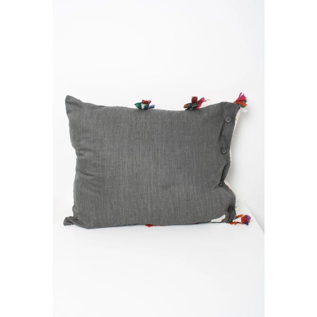 Boho Chic Antique Textile Pillow For Sale - Image 3 of 6
