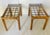 Elegant Pair of 1950 Mid Century Modern Bamboo Side Tables W Glass Pair For Sale - Image 4 of 7