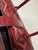 Maroon Embossed Crocodile Travel Satchel Bag, Maroon For Sale - Image 8 of 13