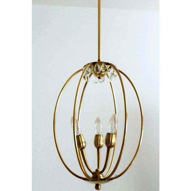 Mid-Century Italian Brass Pendant Lamp in Minimalist Style, 1950s For Sale - Image 11 of 16