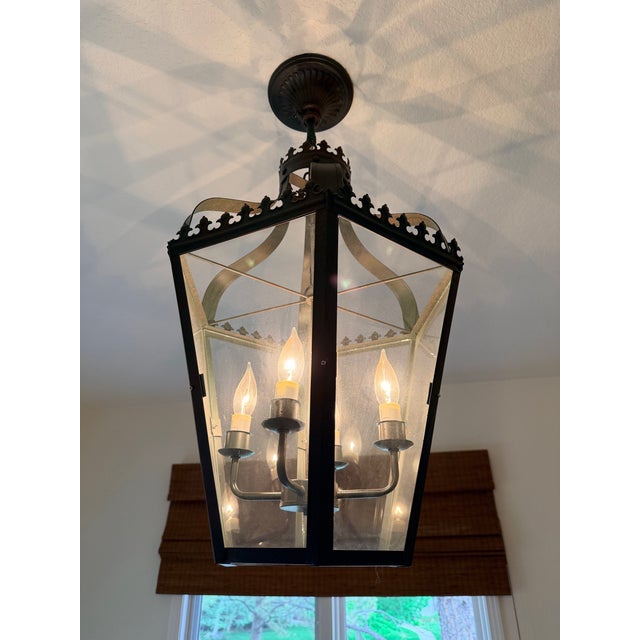 Bring timeless elegance and architectural character to your home with this striking oversized lantern chandelier. Crafted...
