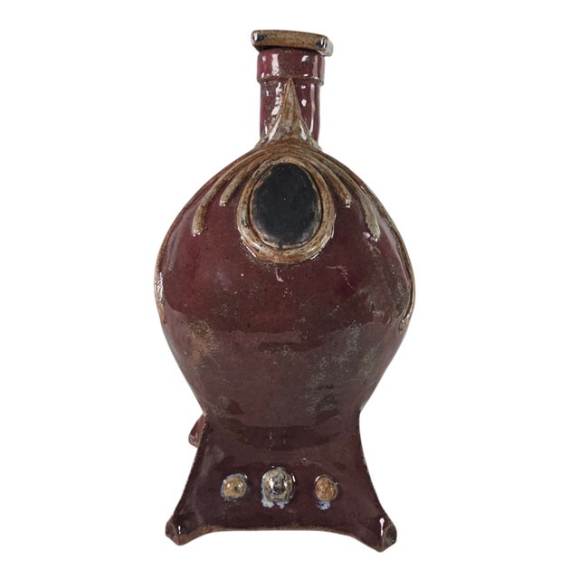 Mid-Century Modern Mid-20th Century American Studio Pottery Sculptural Lidded Vessel, 11.75 Inch For Sale - Image 3 of 14