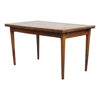 Antique English Extendable Dining Table in Elm and Cherrywood For Sale