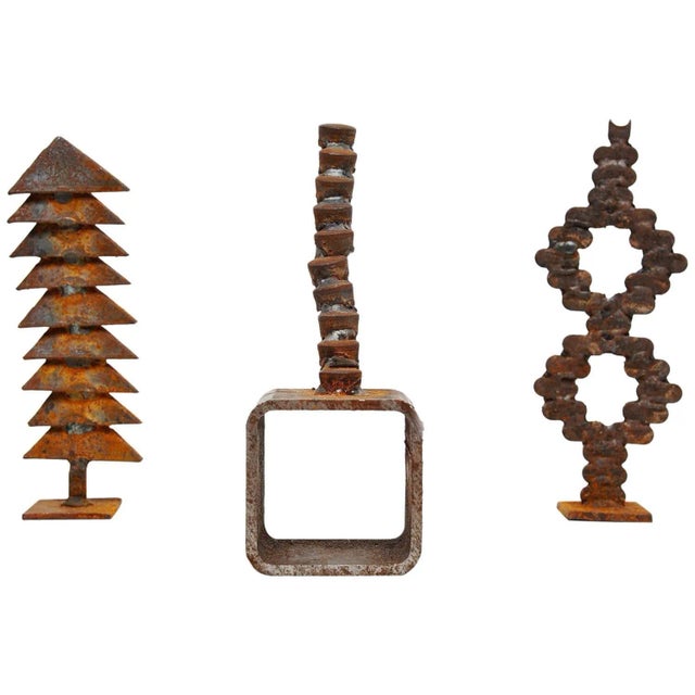 Iron Sculptures by Theo Niermeijer, 1970s, Set of 3 For Sale - Image 9 of 9