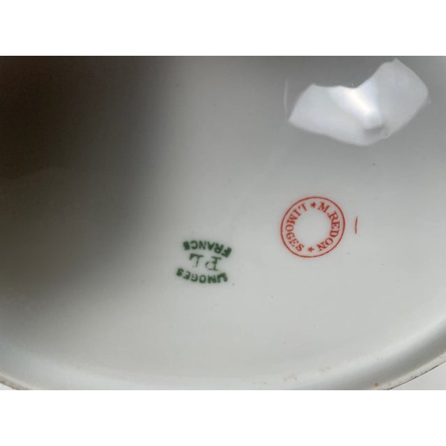 Ceramic Antique French Limoges Porcelain Serving Bowl - M Redon For Sale - Image 7 of 9