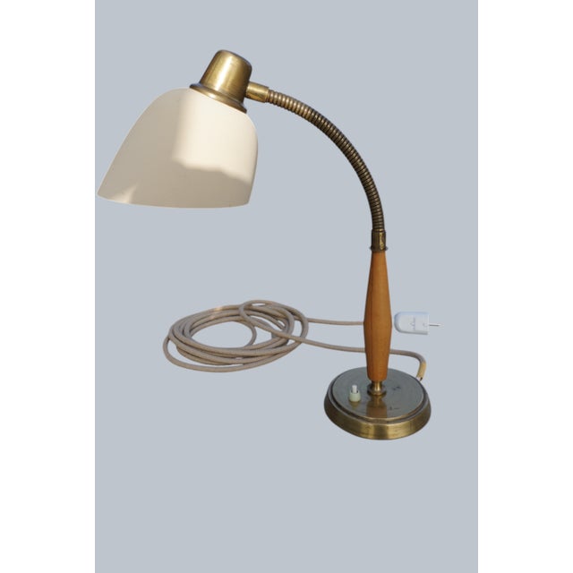 Mid-Century Swedish Table Lamp by Bertil Brisborg for Nordiska Kompaniet, 1950s, in Very Good conditions. Designed 1950 to...