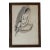 Marcel Julien Baron (France, 1872-1956) Sitting Nude Woman, Ink Drawing, Framed For Sale
