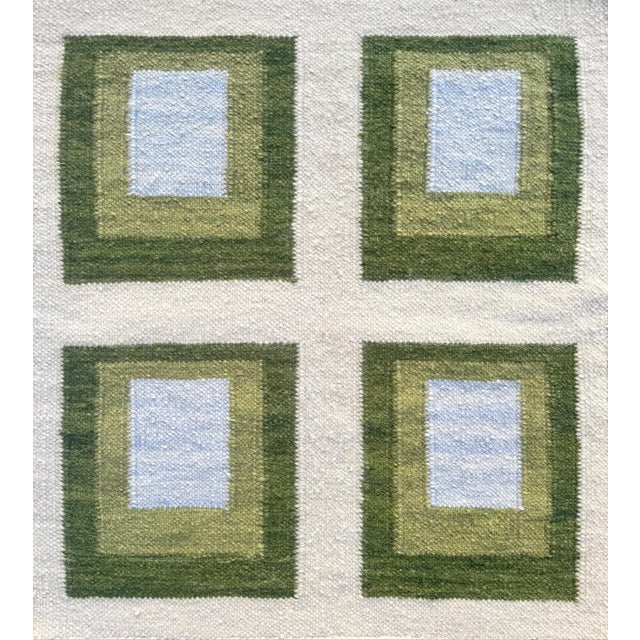 Bauhaus Color Study Handwoven Wool Flatweave 10' x 14' Rug - Topanga For Sale - Image 3 of 6