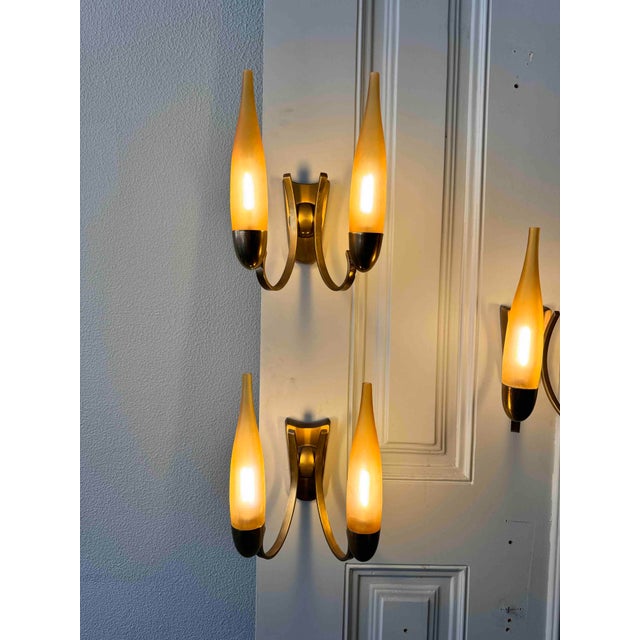 Metal Vintage Italian Sconce attributed to Angelo Lelli for Arredoluce, 1950s, set of 3 For Sale - Image 7 of 18