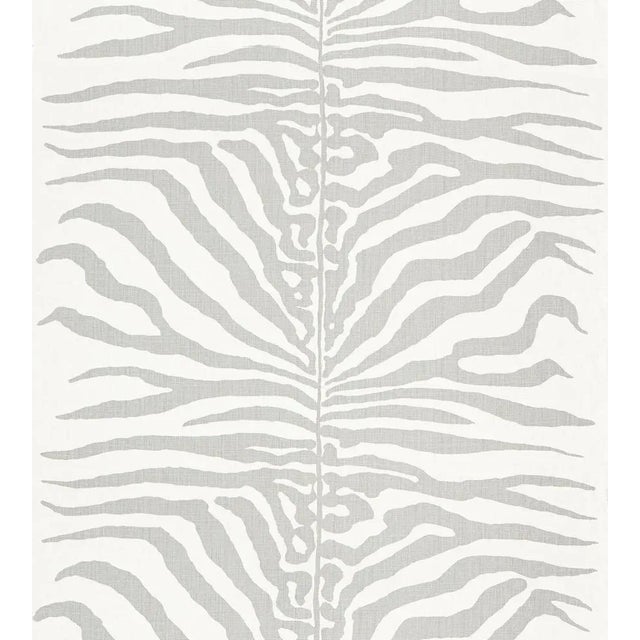 The House of Scalamandré Zebra Fabric, Zinc For Sale
