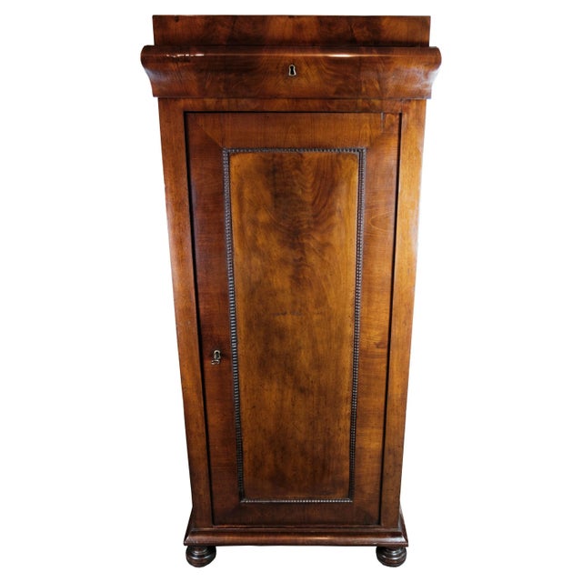 Late Dark Polished Mahogany Empire Tall Cabinet For Sale - Image 13 of 13