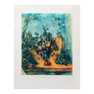 1950s After Paul Cezanne "Large Vase in the Garden", First Edition Swiss Full-Color Print For Sale