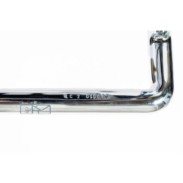 Authentic Cassina Lc2 Black Leather Petit Lounge Chair by Le Corbusier, 4x Avail For Sale - Image 16 of 17