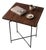 Narrow Side Table, Solid Black Walnut End Table, Handmade Small Side Table With Steel Base For Sale