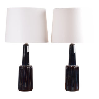 Tall Danish Table Lamps attributed to Einar Johansen for Søholm, 1960s, Set of 2 For Sale
