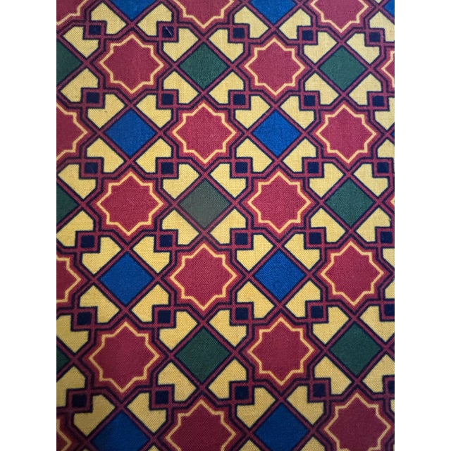 Brunschwig & Fils 8 Yards of Brunschwig & Fils Geometric Pattern From 1977 For Sale - Image 4 of 7