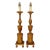Early 20th Century Large Neoclassical Carved Gilt Wood Lamps - Pair For Sale