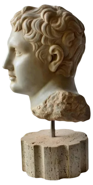 20th Century Italian Sculpture Lisippea Apoxiomenos Head in Marble